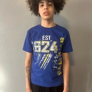 Blue Graphic Tee for Men